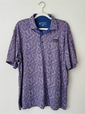 Bermuda Sands Golf Polo Embroidered Greensboro Natl, Pink / Purple Botanical – L
